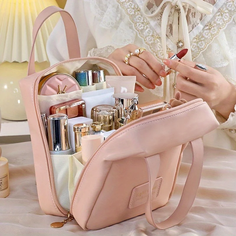 

Handheld Shell Makeup Bag with High Appearance Value Portable Large Capacity Cosmetic Storage Bag Travel Toilet Bag