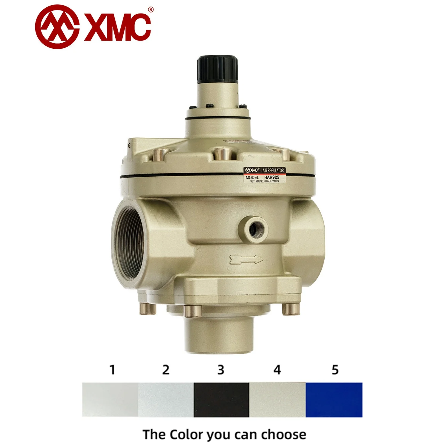 XMC HAR925 G2'' Large Port Size SMC Type Pressure Relief Valve  Adjustable air Pressure Regulator