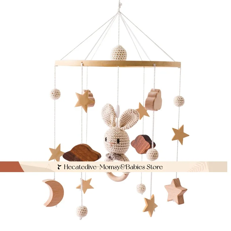 【Must Have】 Chocalhos e celulares para bebês brinquedos educativos Crochet Animal Crib Mobile ​   mini decorações brinquedos exclusivos coisas de bebê
