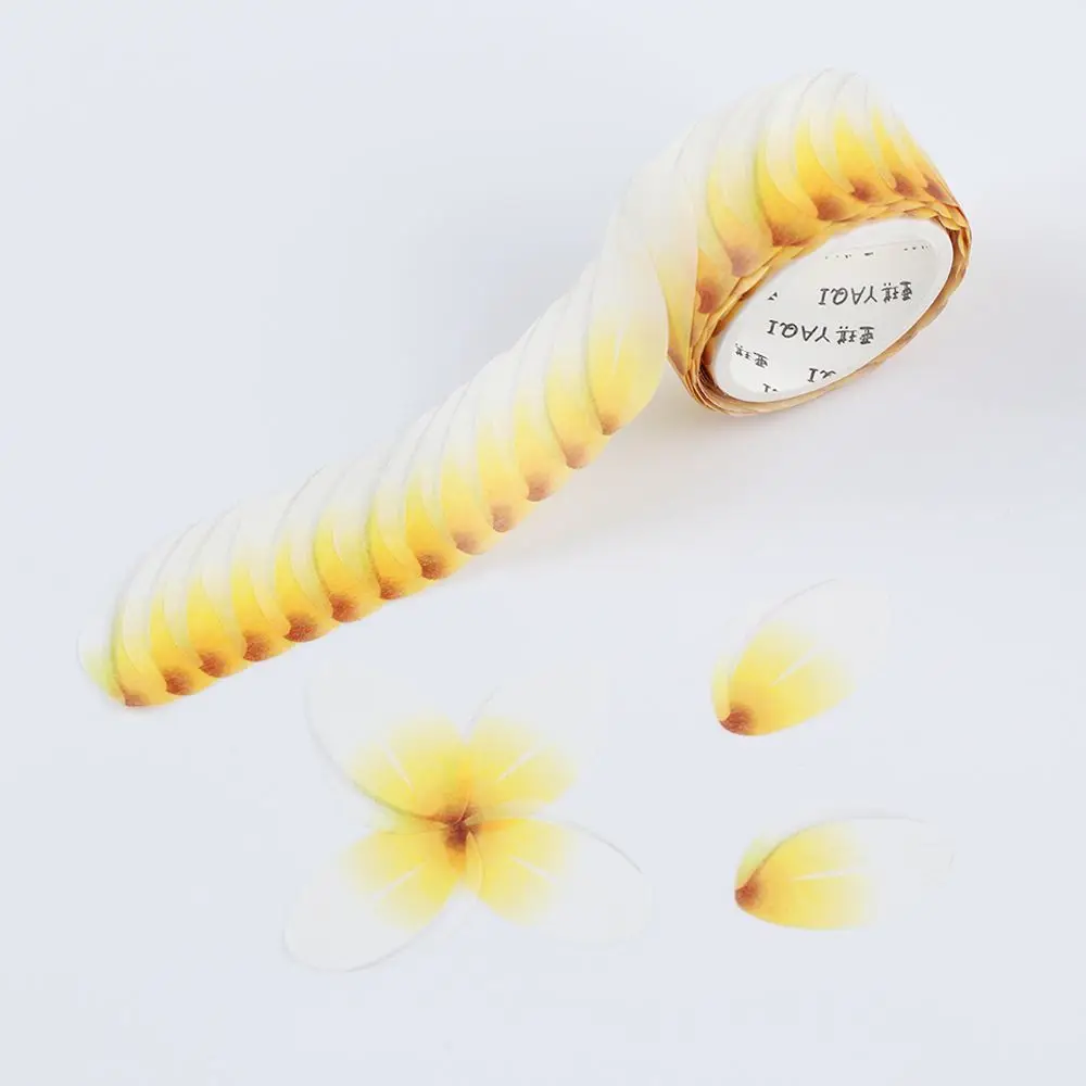 200PCS DIY Stylish Sticker Scrapbooking Sticky Paper Flower Petals Tape Masking Tape