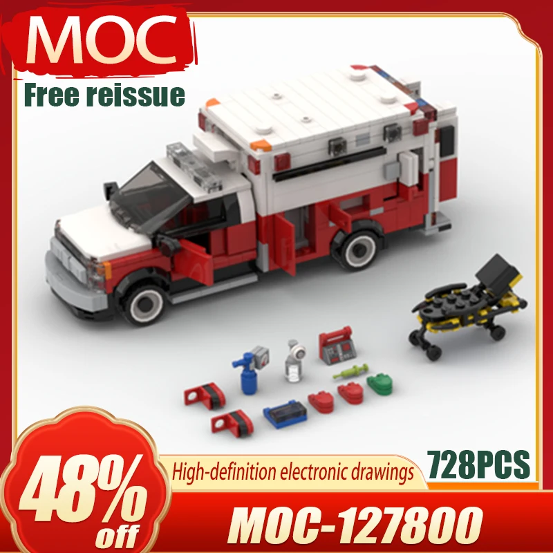 

MOC-127800 Ambulance creative technology building block mosaic toy model children's gift klocki juguetes 장난감 игрушки craft toys