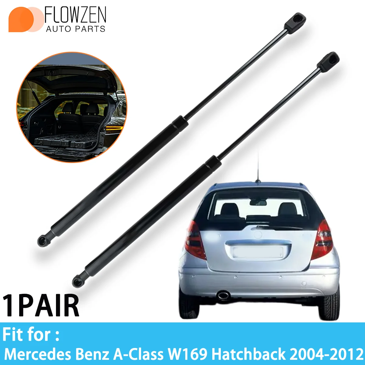 Trunk Gas Struts Spring Bar OE 1697400045 1697400345 For Mercedes Benz A-Class W169 Hatchback 04-12 Rear Strut Bar Pressure Rod