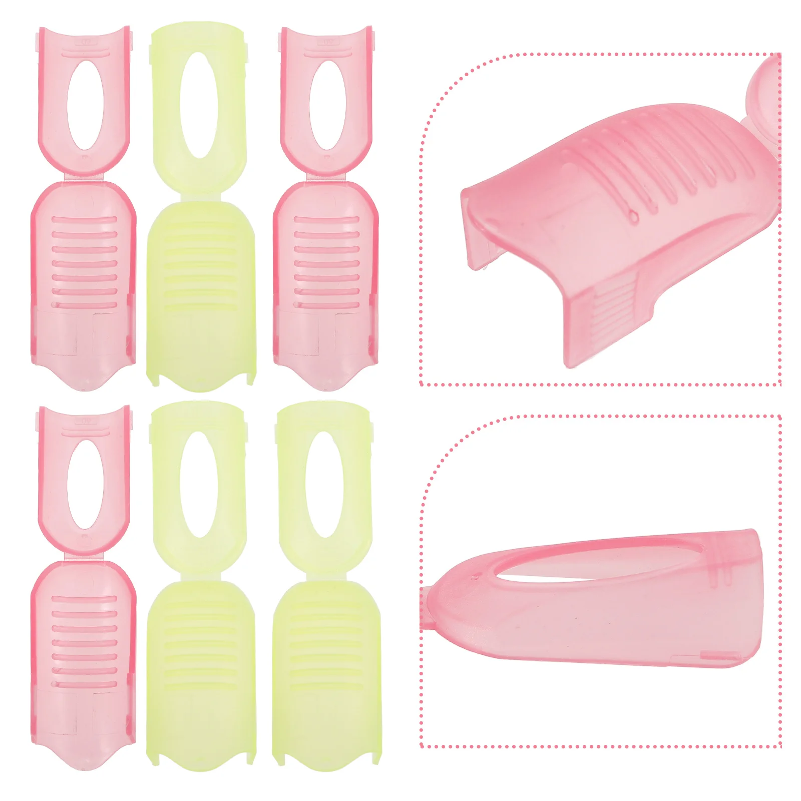 

10 Pcs Nail Polish Remover Cap Clip Adjustable Bands Plastic Tool for Manicure Gel Removal Crystal Powder Wrap Clip