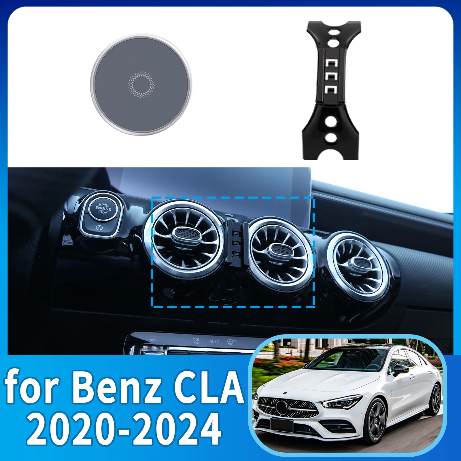 

fit for Mercedes Benz CLA 250 A 2020 2021-2024 Custom Fit Phone Holder Mount Dashboard Screen Base No Drill Car​​ accessoires