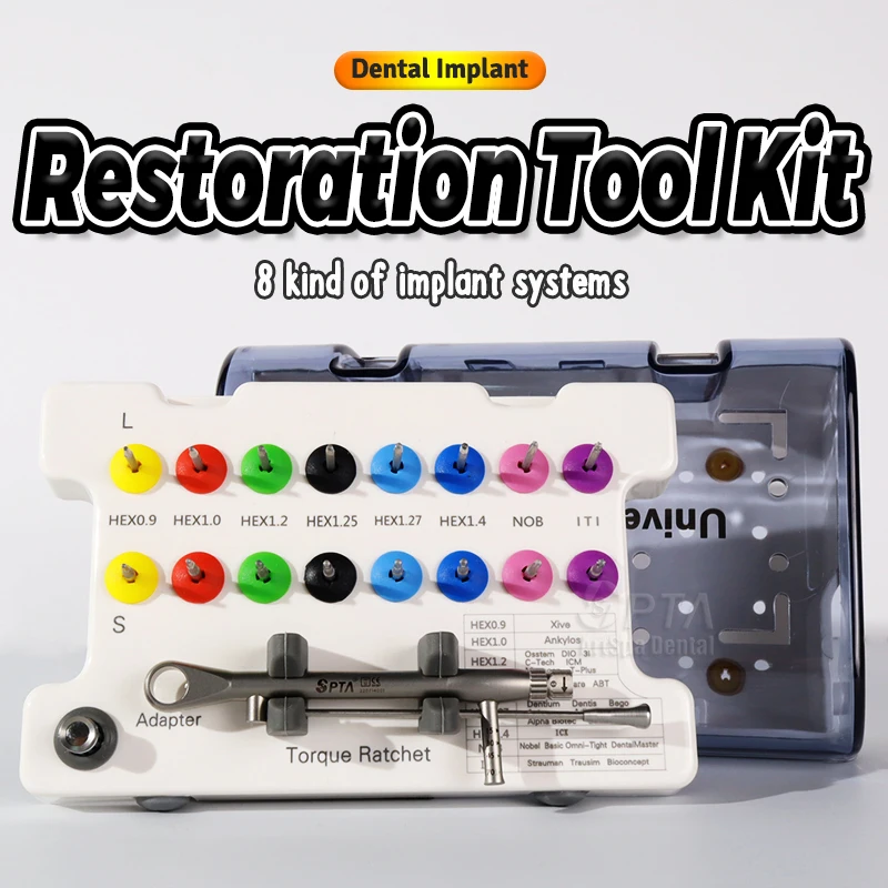 

Enhance precision with the SPTA Dentistry Equipment Restoration Kit, featuring a torque wrench spanner for dental implants