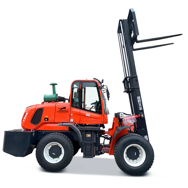 CE Diesel Forklift Warehouse Container Off-Road Forklift With Cab All Terrain Forklift 3 Tons 5 Tons 8 Tons 10 Tons Customized