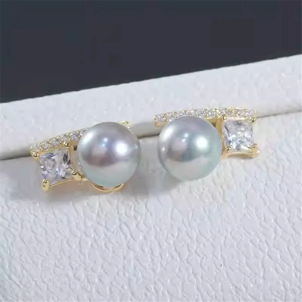 

S925 Sterling Silver Pearl Earring Settings DIY Jewelry Making Supplies Blank Earring Posts for Handcrafted Accessories No Pearl