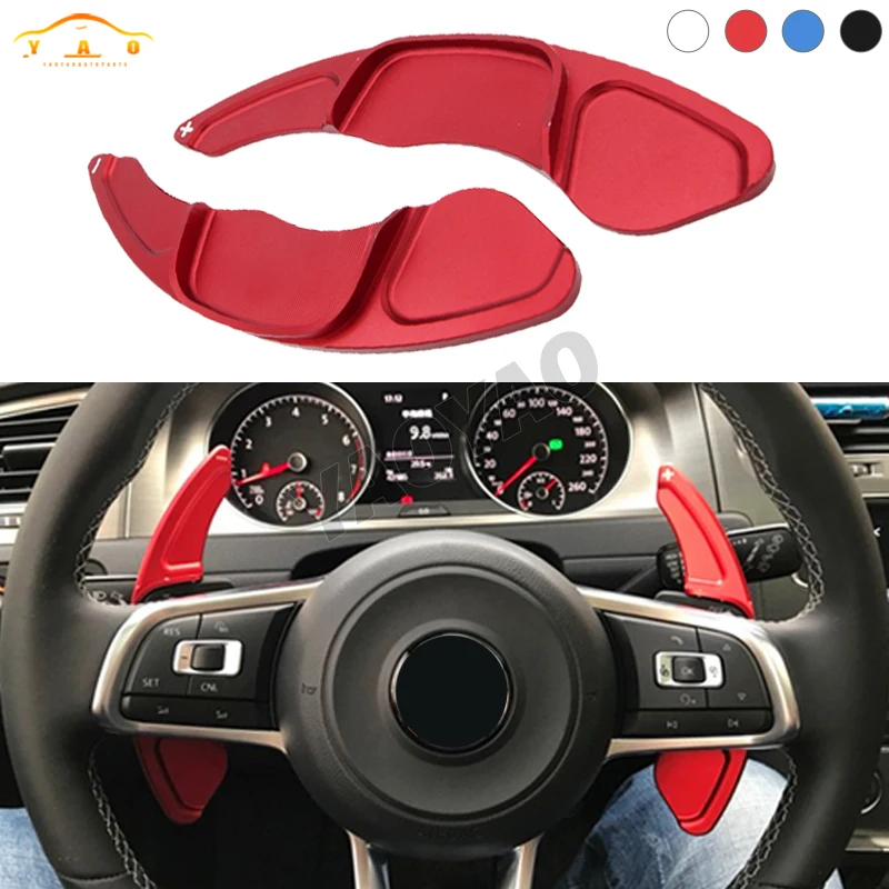 

2PCS Aluminum Car Steering Wheel Shift Paddle Shifter Extended For Volkswagen VW GOLF7 MK7 GTI Car Extend Accessories