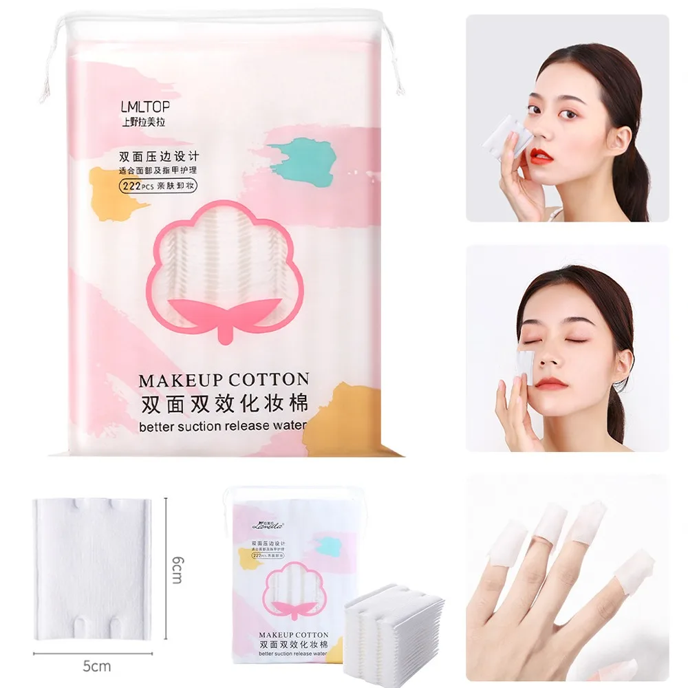 Portable Cosmetic Wipes Double-sided Makeup Makeup Cotton Disposable Makeup Removal Cotton Pads For Cleaning And Wet Application