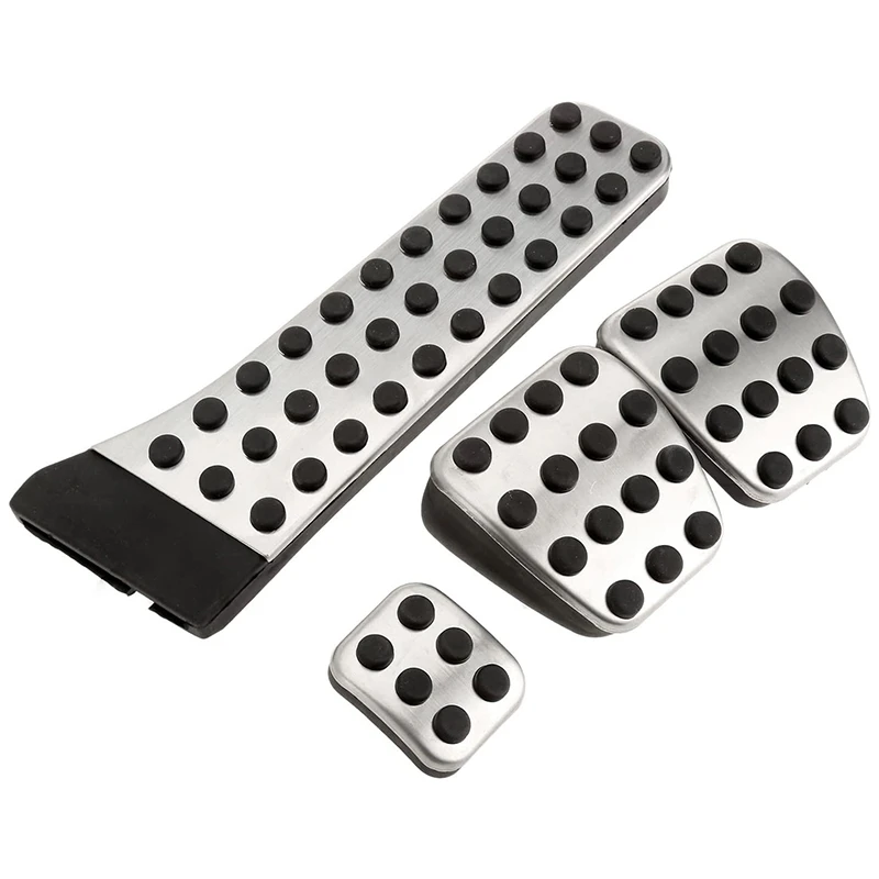 4Pcs Stainless Steel Pedal For Mercedes-Benz W202 W203 W204 W124 W210 W211 W212 W218 X204 R172 R231 C E CLS Glk SLK