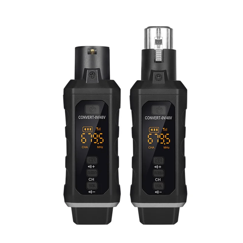 ELECT-UHF XLR Adapter System Wireless Microphone Transmitter Receiver System For Dynamic Microphone Guitar Audio Mixer