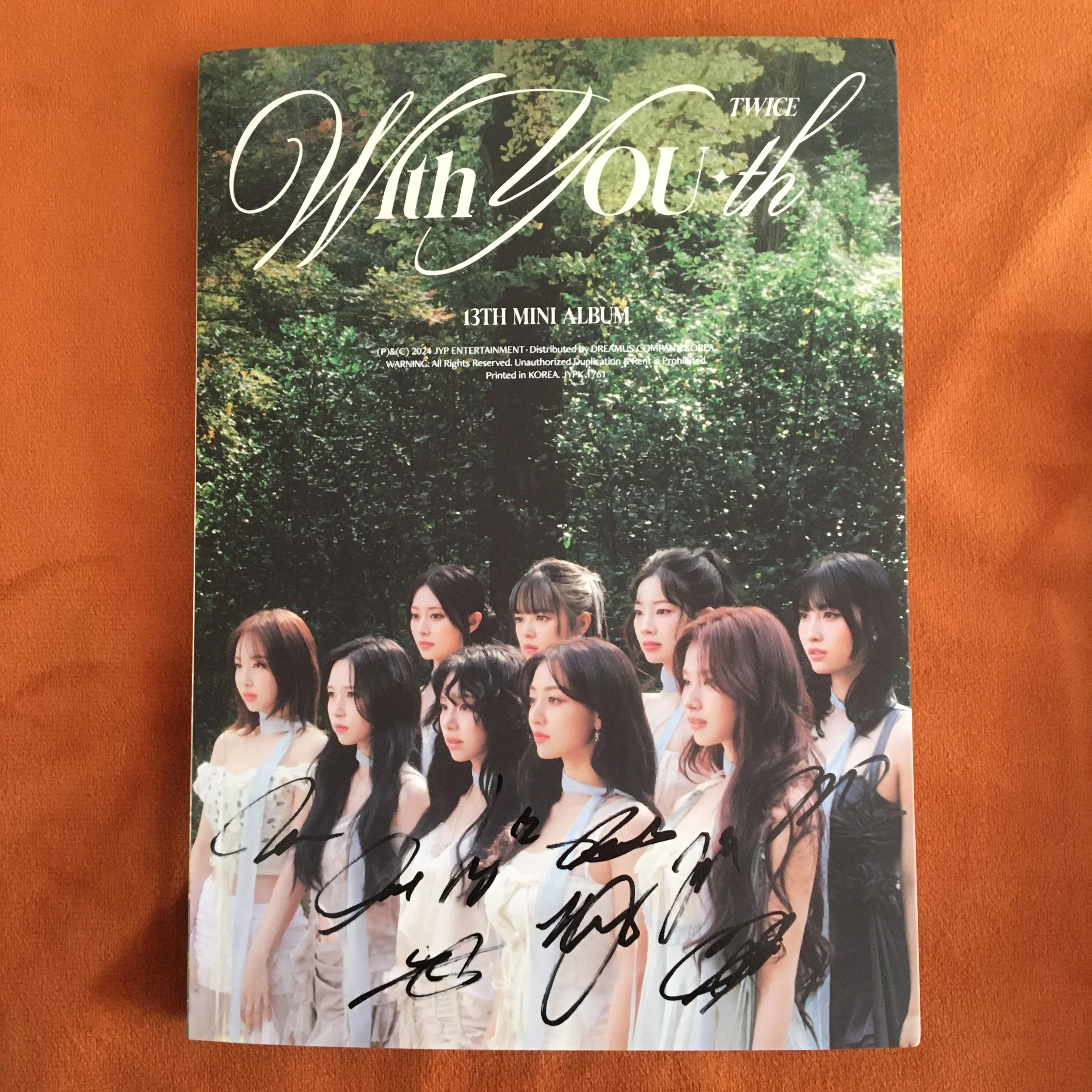 TWICE Autographed Signed Original Mini13 Album With You-th K-POP GIFTS COLLECTION 2024