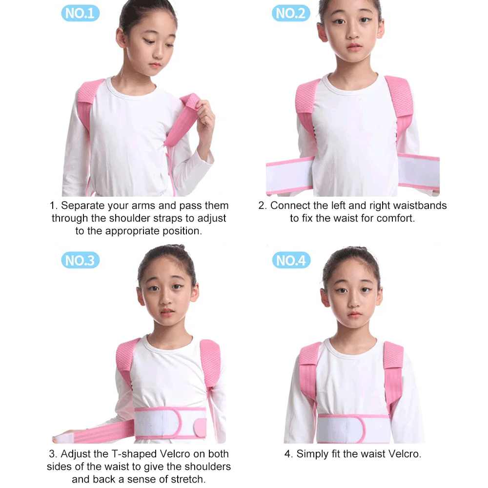 Adjustable Children Posture Corrector Kids Back Support Belt Orthopedic Corset Spine Back Lumbar Shoulder Braces Health