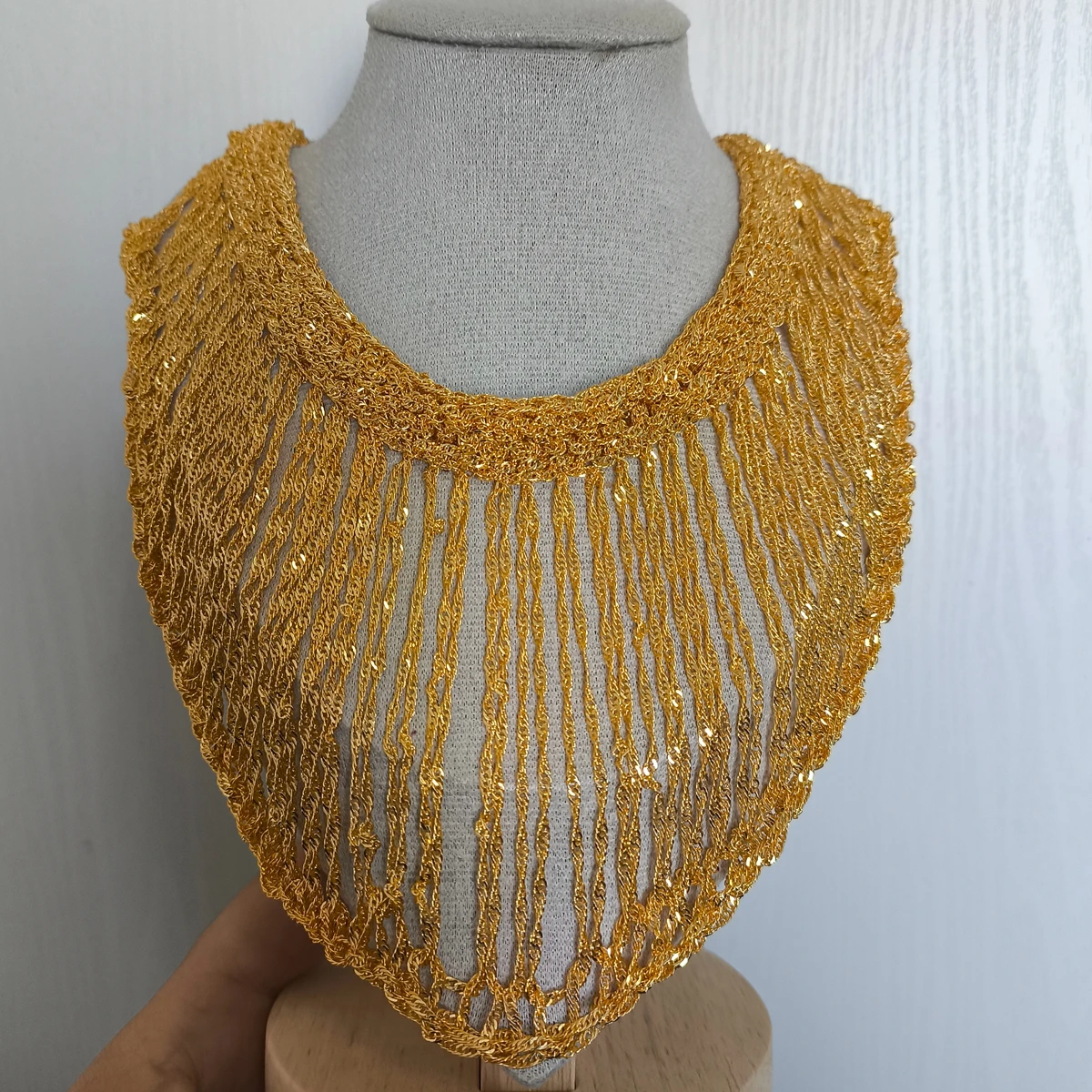 

Fashion Dubai 24K Gold Plated High end Customized Necklace Earrings Bracelets for Couples' Wedding Party Jewelry Set DD10913