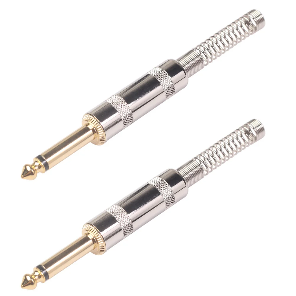 

5Pcs 6.35mm Guitar Pedal Coupler Low Noise Attenuation Space Saving Instrument Accessories for Electric Guitar Golden