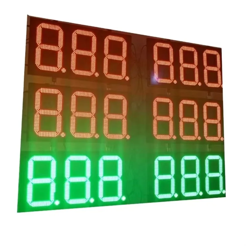 Gas station custom 7-segment Led display 12-inch 4-digit wholesale Led display