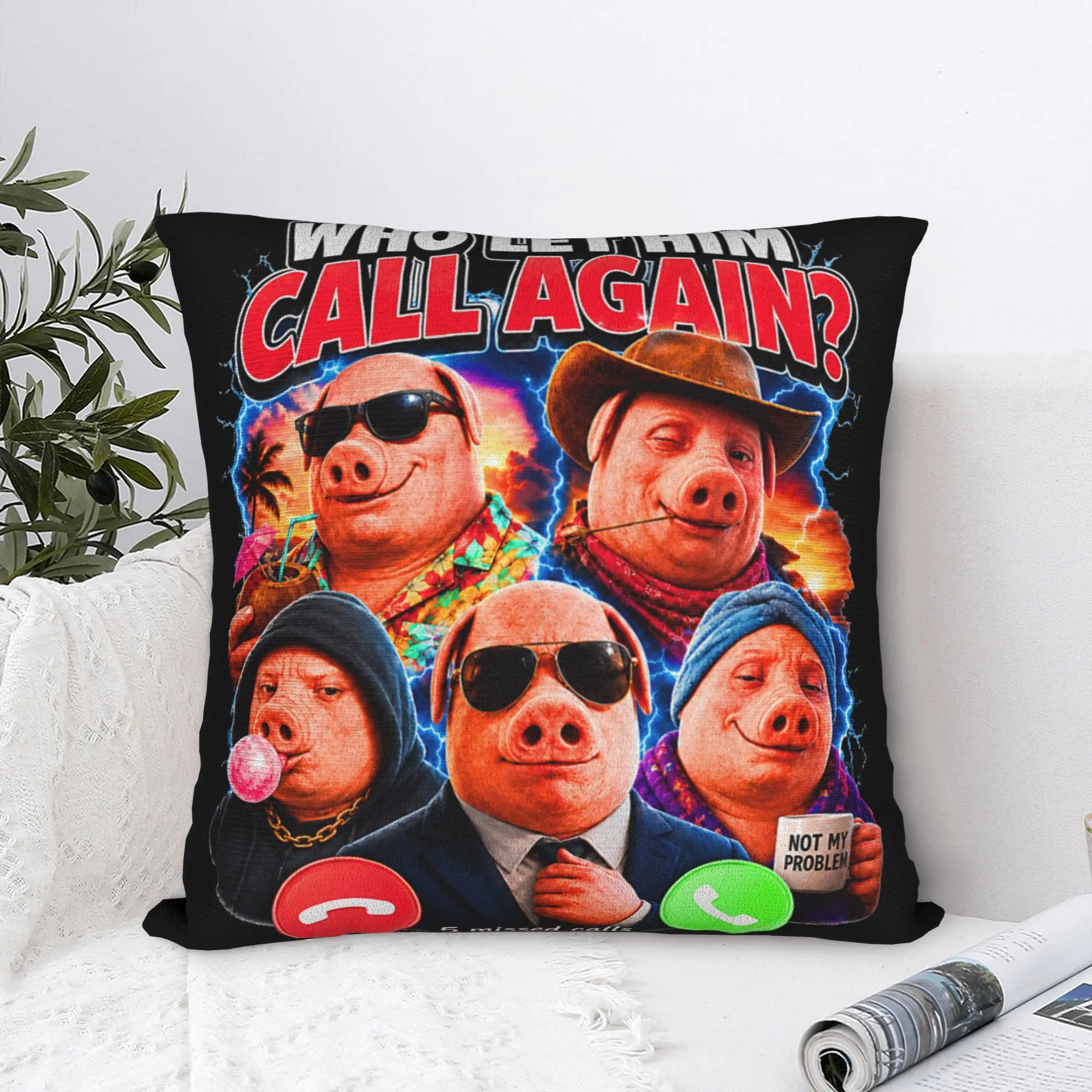 John Pork Who Let Him Call Again Premium Tri Blend Pillow Case  Comfy Pillow Cover For Office Car Home Decor Funny Pillowcases