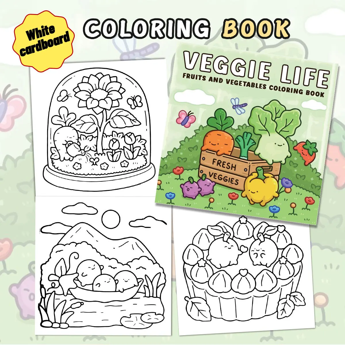 Libri da colorare per piccoli giardini, scene affascinanti, colorazione facile, per genitori in casa - Fai da te per bambini, rilassarsi, sbloccare, aumentare la creatività