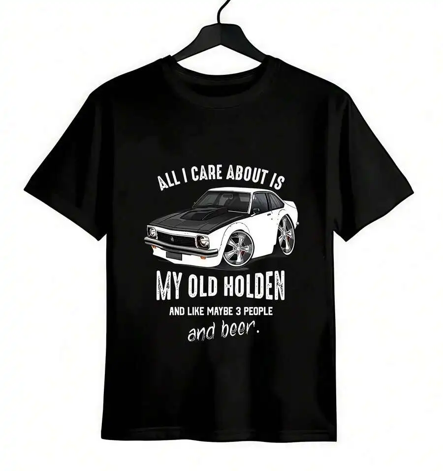 WHITE TORANA ALL I CARE ABOUT T-SHIRT Men's Printed T-Shirt Suitable For Daily Leisure, Outdoor Sports, Pure Cotton 200g