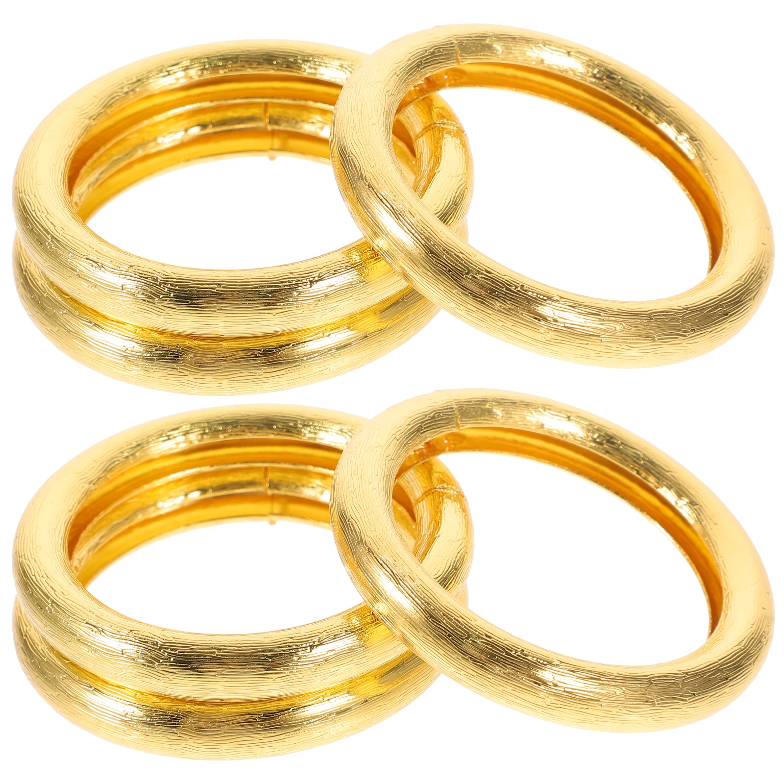 

6 Pcs Napkin Ring Round Rings Wedding Holders for Tables Zinc Alloy Buckle Circle Modern Elegant