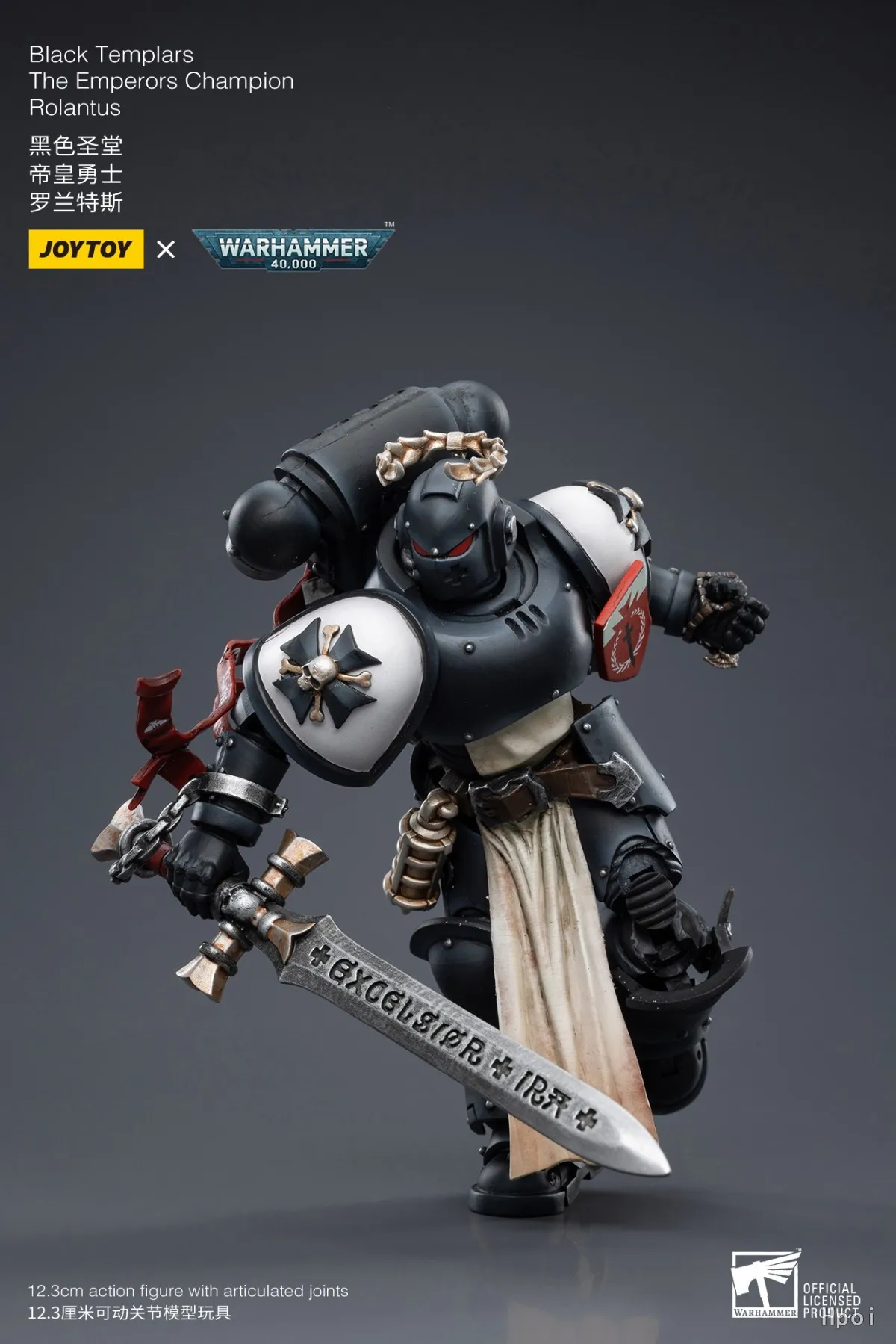 

【FS】JOYTOYS Warhammer 40K Scale 1/18 Action Figures Black Templars The Emperors Champion Rolantus Models Toys Gifts
