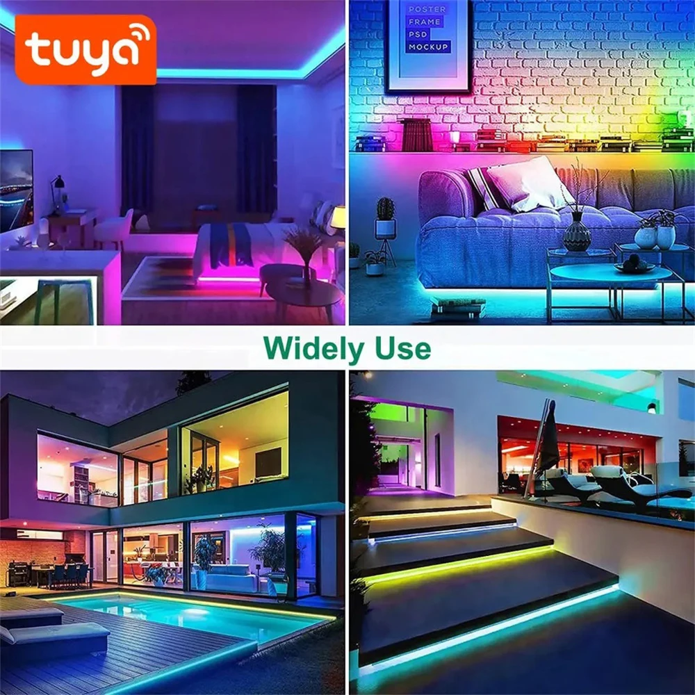 5V USB Tuya WiFi Neon LED Strip Light 1M 2M 3M 4M 5M Silicone Waterproof RGB Neon Strip Work With Alexa for Home Outdoor Lights