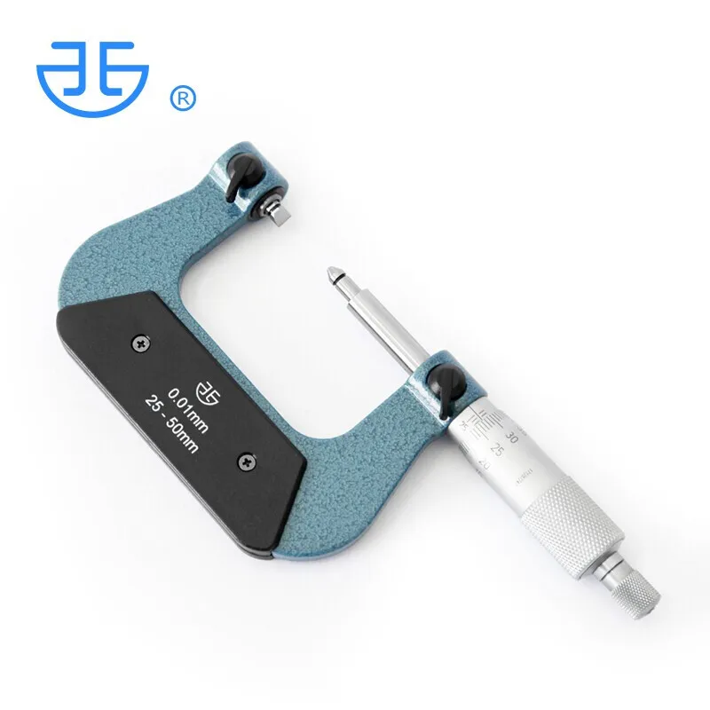 Micrometer external thread pitch diameter Equipped measuring head 60 degree tooth profile angle pitch of screw 0.4mm precision