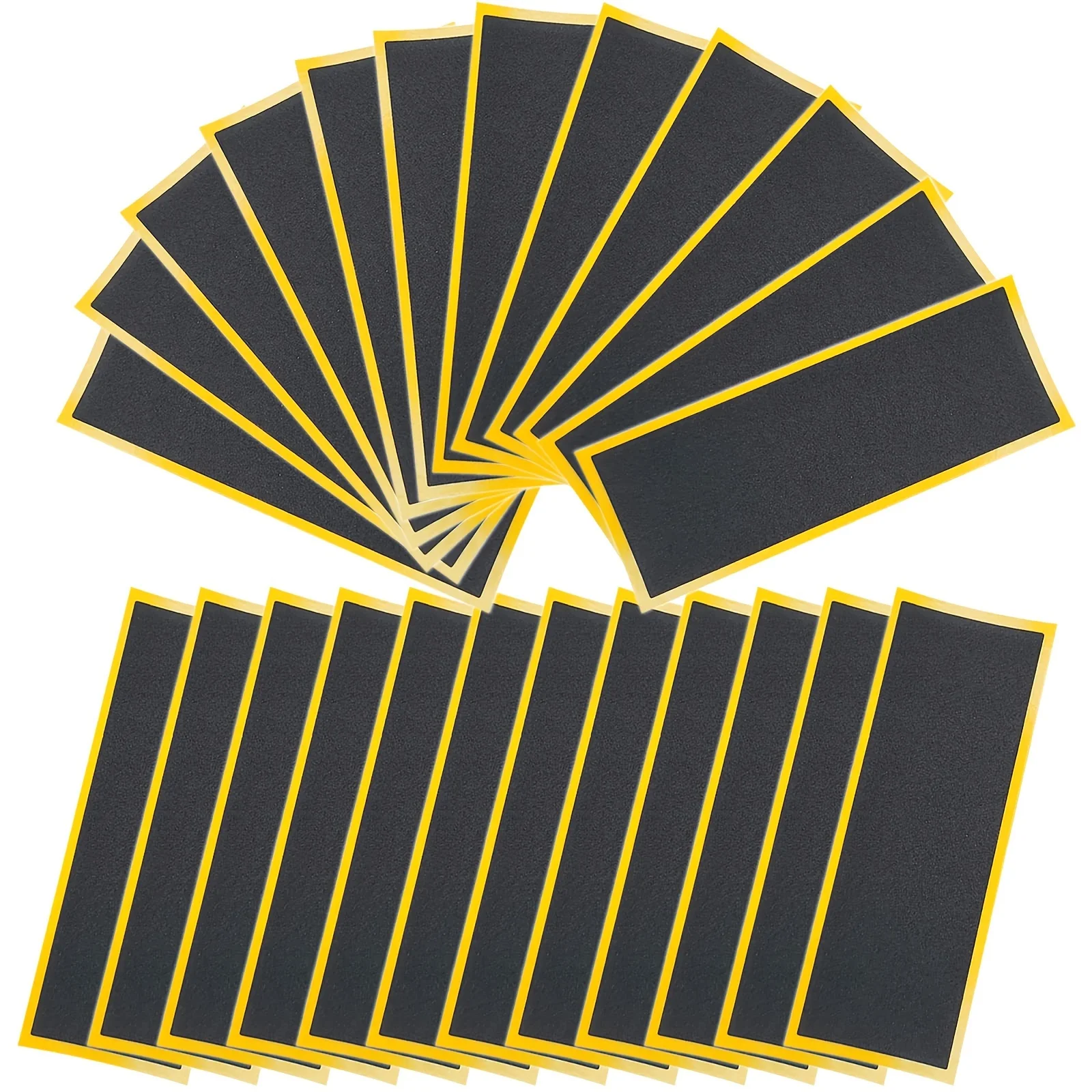 8/12/24/36 Stück/Set Schwarzes Ungeschnittenes Fingerboard-Deck-Klebeband Rutschfeste 38mmx110mm Schaumstoff-Griffbänder für Skateboard-Fingerboards – Detail 1