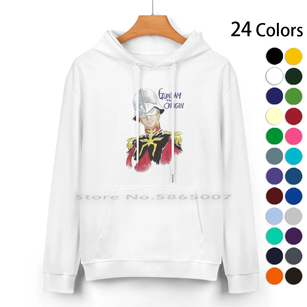 Aznable Pure Cotton Hoodie Sweater 24 Colors Anime Mobile Suit Zeta Mobile Suit The Origin Chars Counterattak Mobile Suit Chars