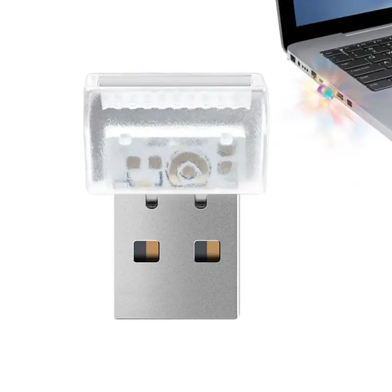 Colorful Mini USB Light LED USB Night Light Modeling Car Ambient Light Neon Interior Light Car Jewelry 7 Kinds Of Light Colors