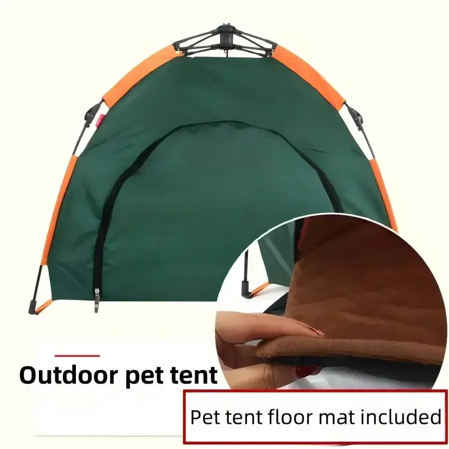 1pc Portable & Foldable Pet Tent,Easy-to-Clean Outdoor Shade Shelter with Soft Cushioning for Pets,Portable Bed