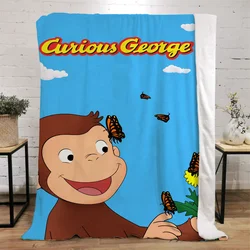 Curious George Blanket Bed Blankets & Throws Luxury Bedding Beach Towel Interior for Home Knitted Plaid Throw Knee Fluffy Soft &