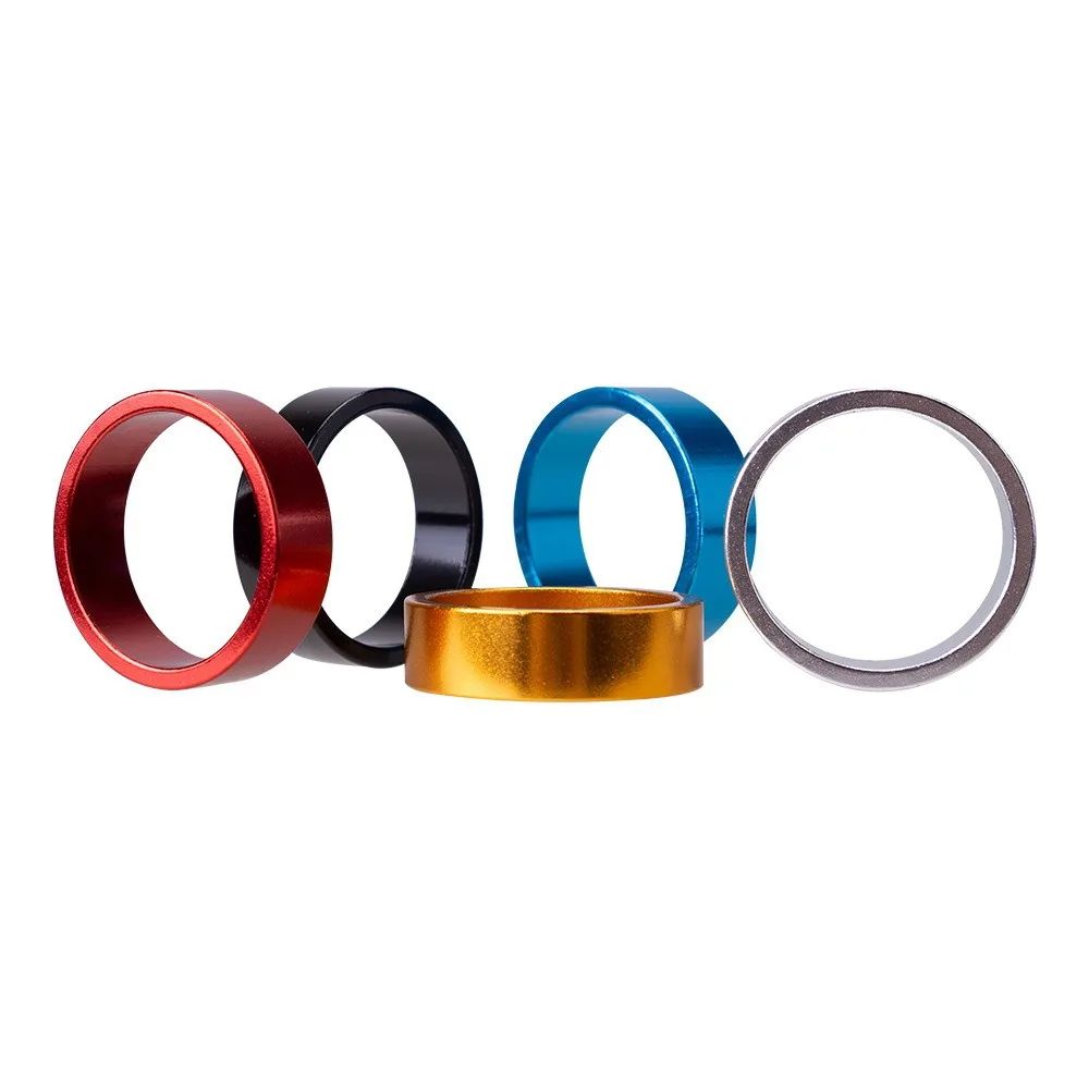 28.6mm Aluminum Alloy Bike Headset Washer Bicycle Front Fork Washer Bike Stem Handlebar Spacers Ring Gasket 5m/10mm/15mm