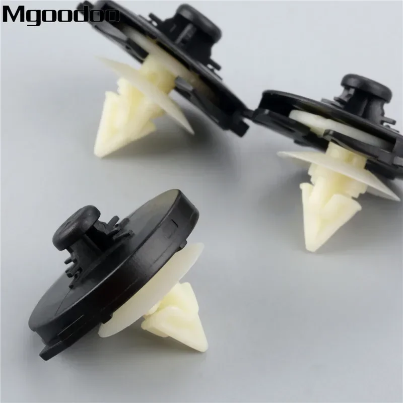 Mgoodoo 10Pcs Interior Door Card Panel Trim Clips for Polo 6N1 6N2 Plastic 6N0868243A Auto Fasteners Clips Black + White