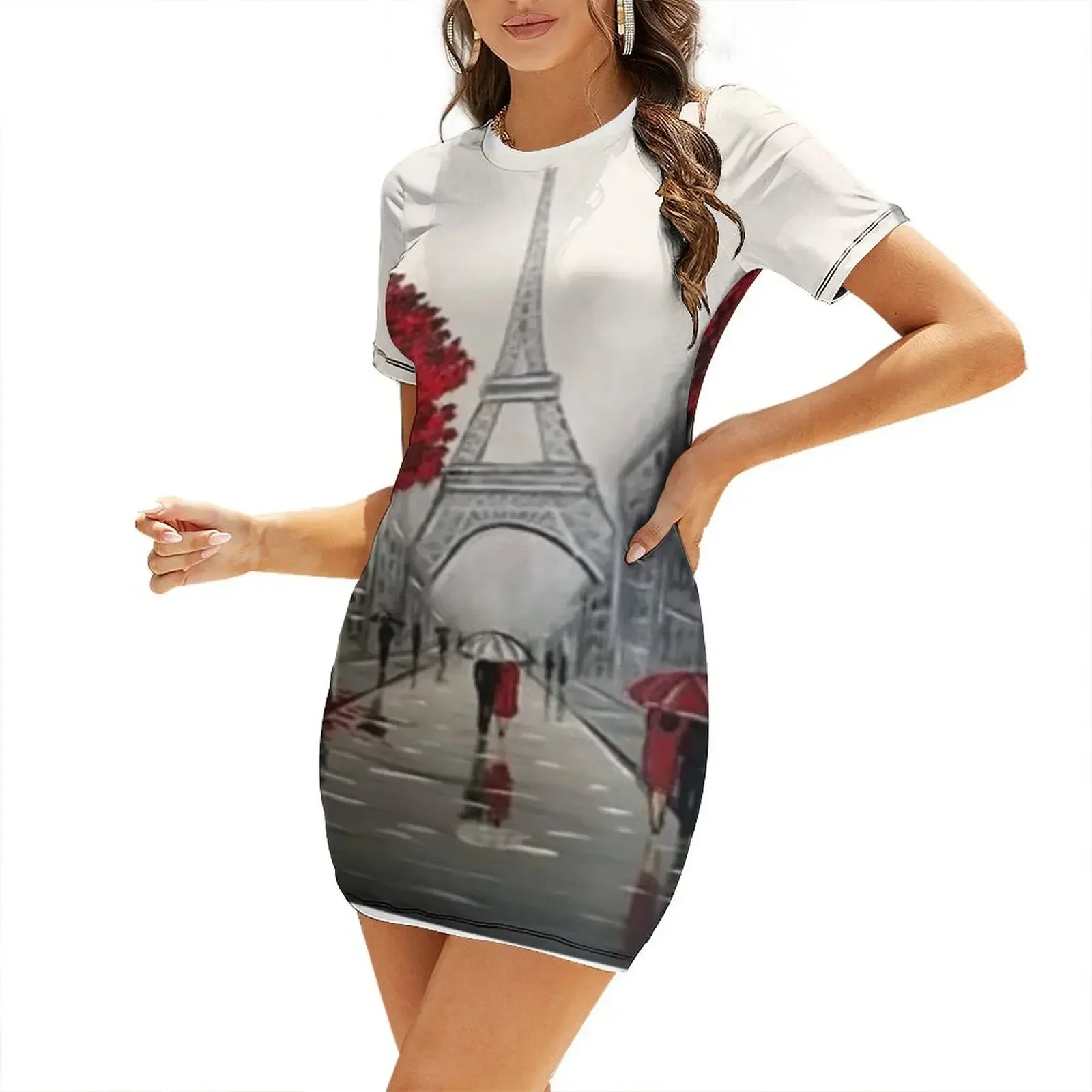 french design Short-Sleeved Dress Woman fashion luxury woman party dress dresses for women dresses for woman