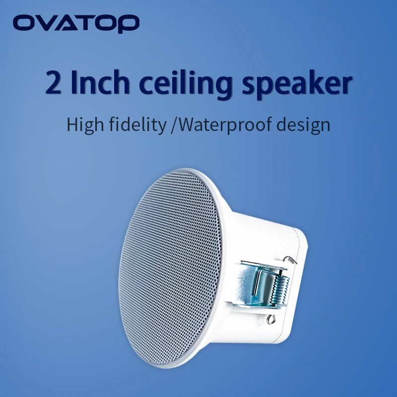 2 Inch waterproof Ceiling Speaker Perfect For Office Living Room Bathroom Passive Speakers High Sound Quality Background Music