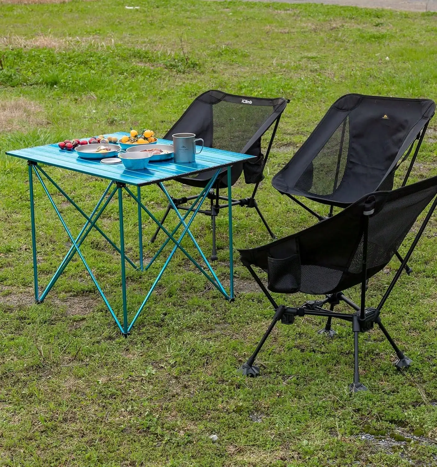 Ultralight Compact Camping Folding Table With Carry Bag (Black - S)