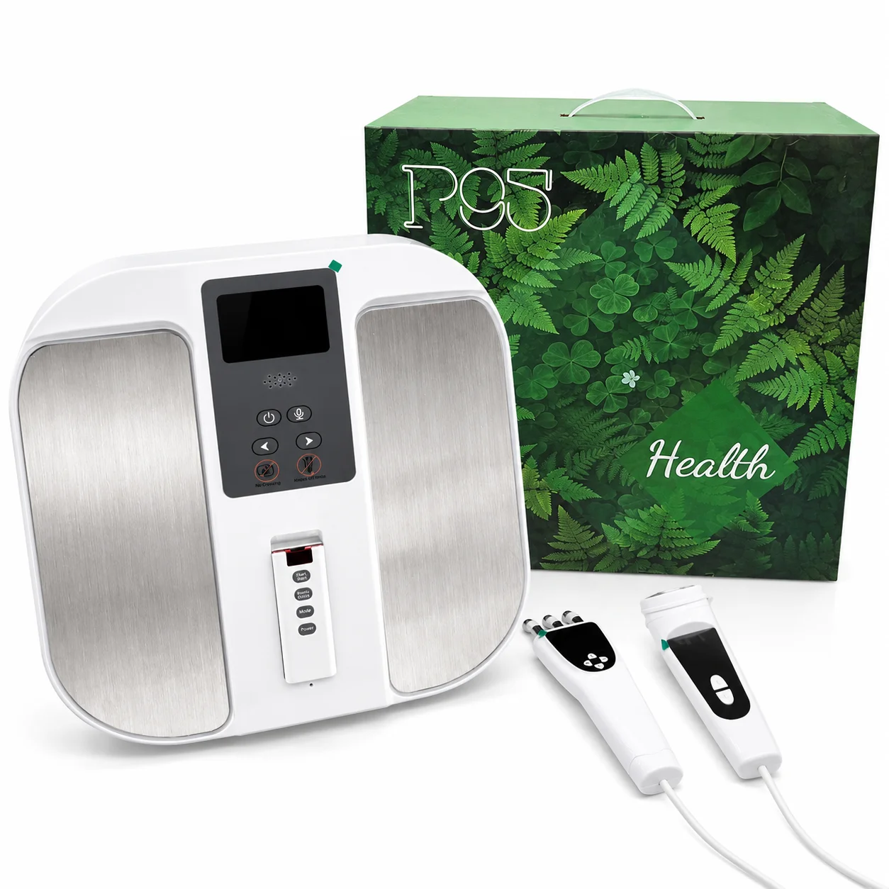 P90 PEMF Home Foot Massager Sole Therapy Machine Featuring High-Frequency Terahertz & EMS Dual Head Design for Full-Body Massage