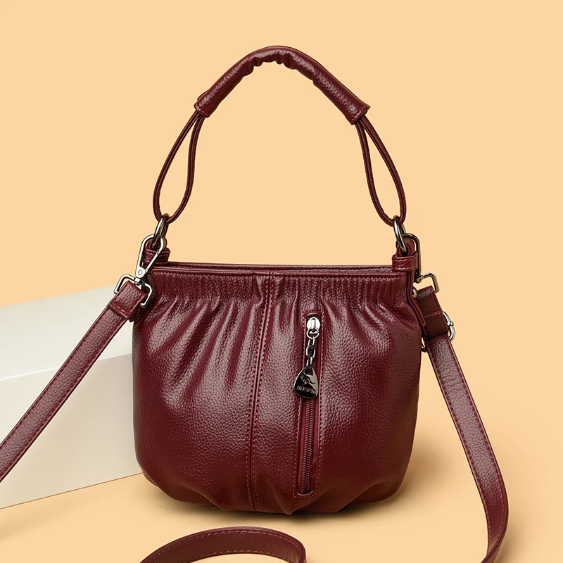 

Bag Leather Women Handbags Female Leisure Shoulder Bags Fashion Purses Vintage Bolsas Large Capacity Tote Bag