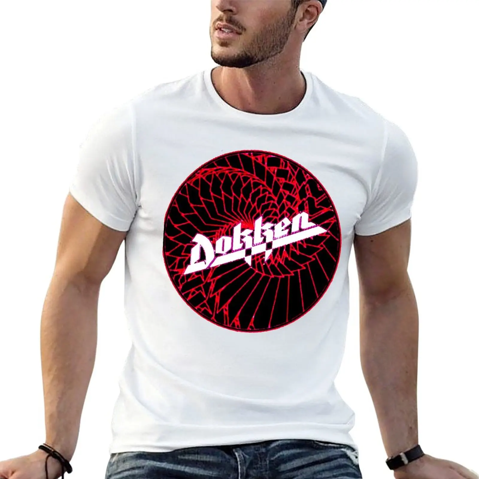Camiseta Airborn Dokken, camiseta de algodón, camisetas 100% estampadas para hombre, camisetas informales para hombre
