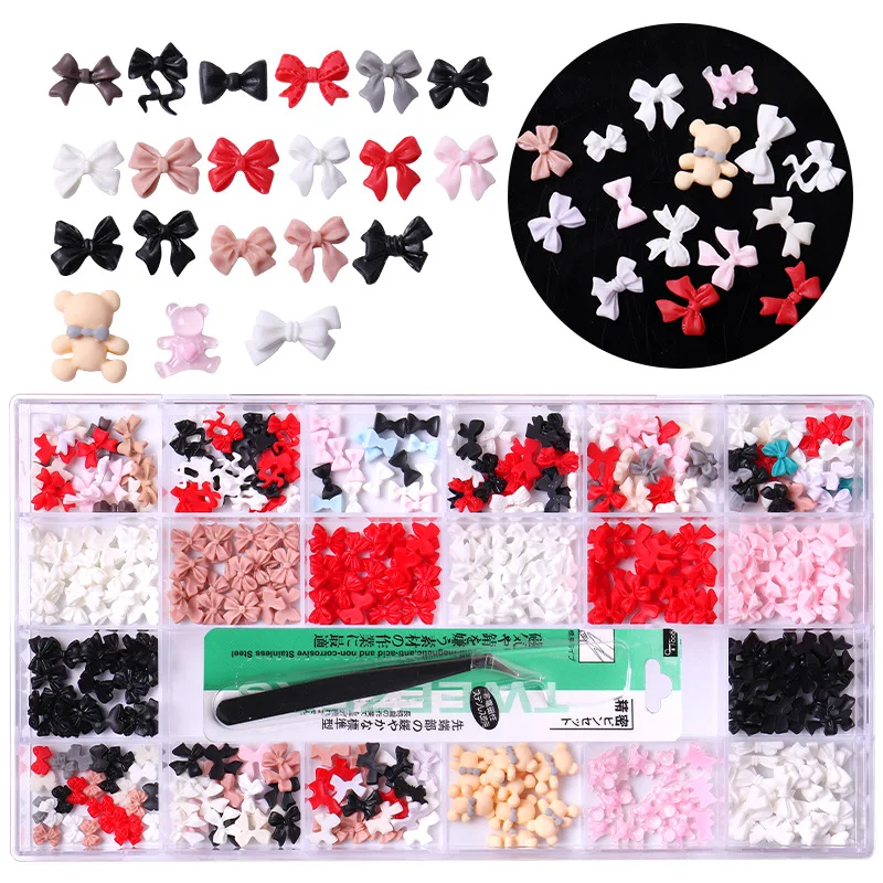 Flat-Bottomed Rhinestones Mix Styles Flatback Rhinestone Crystals 3D Decorations Gems Set +Tweezers + Drill Pen for Nail Design