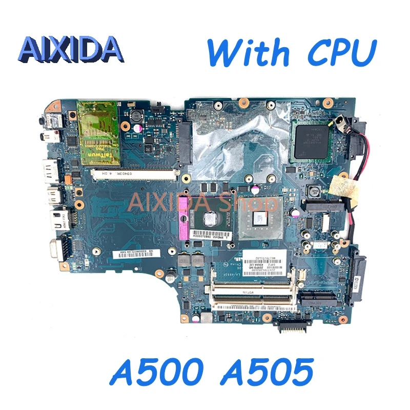 

AIXIDA KSKAA LA-4993P K000086370 Laptop Motherboard for Toshiba A500 A505 Mainboard PM45 DDR3 With graphics slot full test