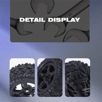 HLES 4Pcs Rubber Tires Tyre Wheel P6973 for Remo Hobby Smax 1621 1625 1631 1635 1651 1655 1/16 RC Car Upgrade Parts
