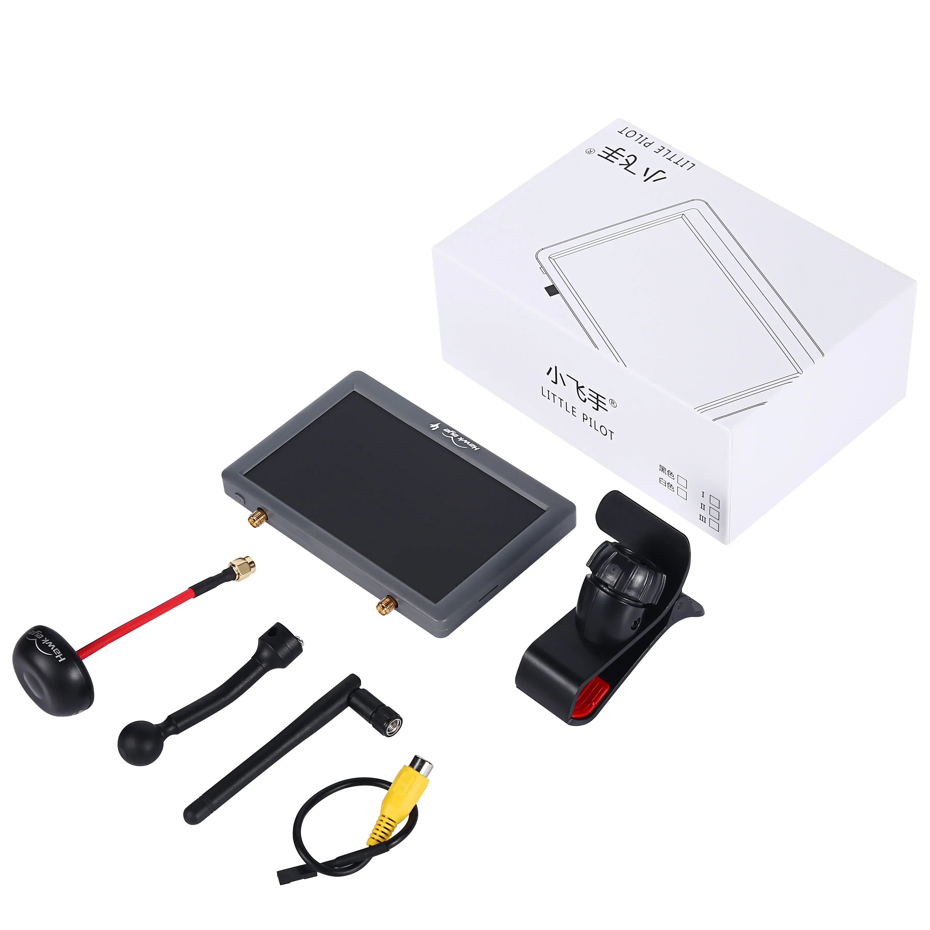 Little Pilot 4 5 pouces 5.8GHZ 48CH batterie DVR intégrée double récepteurs 800X480 Led moniteur FPV pour DRONE de course