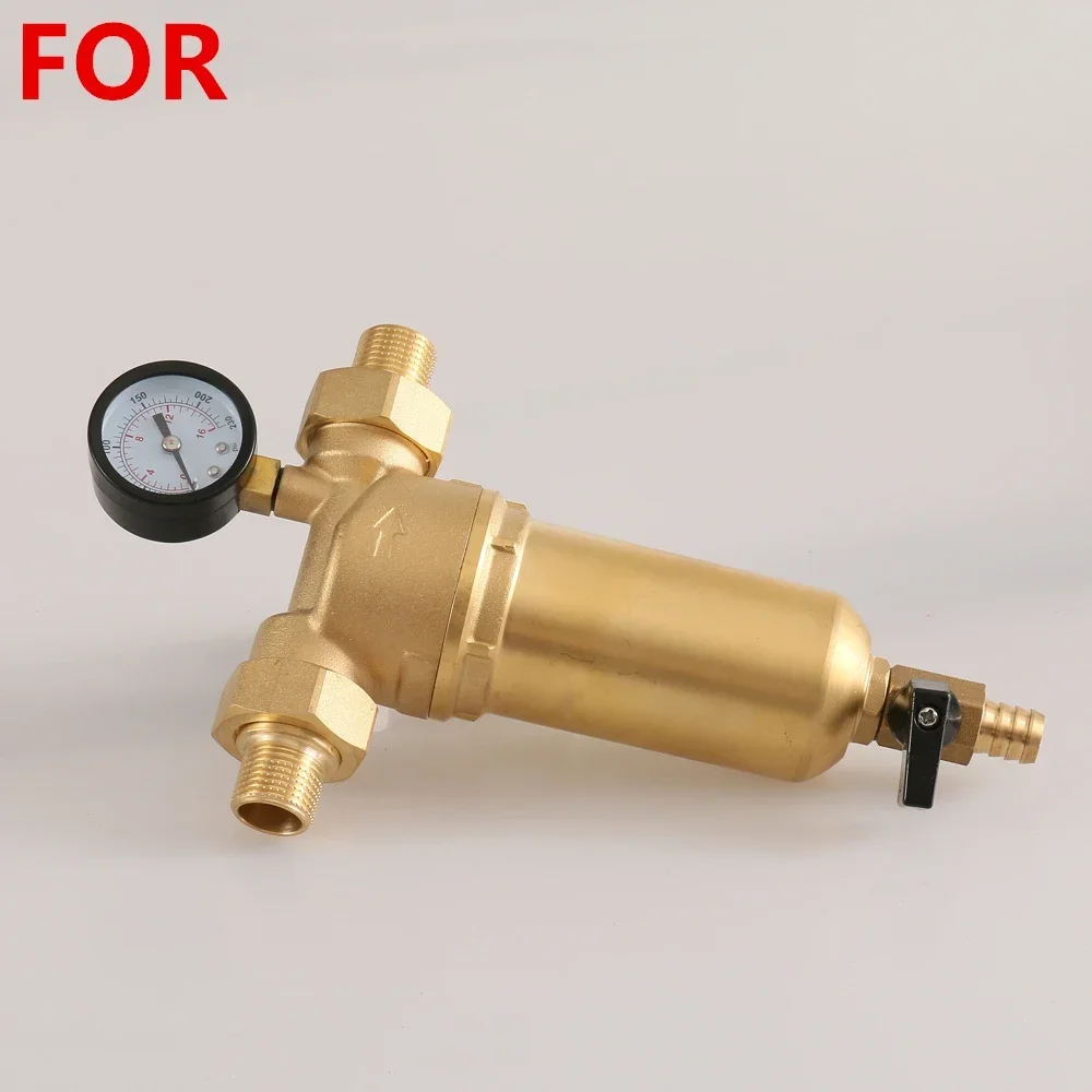 Tap Water Purifier Brass Preposition Household High-flow Filter For Impurities