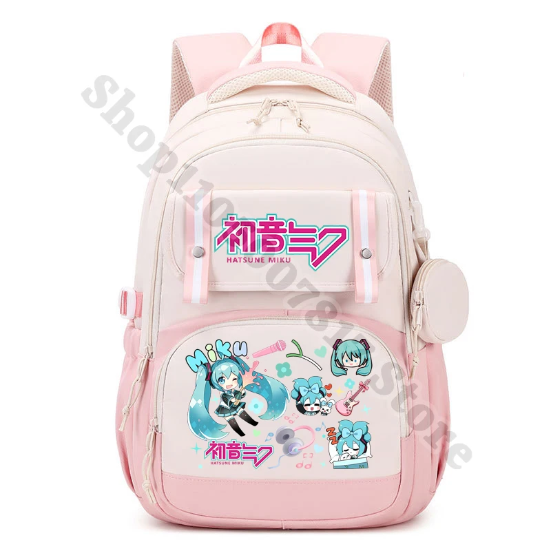 Kids Large Capacity Backpack Casual Book Bag Hatsunes Miku Girl Anime Cute Schoolbag Cartoon Fashion Knapsack Children Gift 2026 view 2