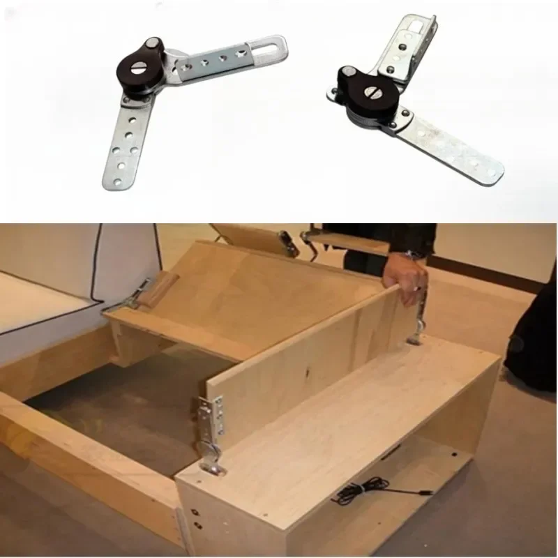 2pcs Adjustable Furniture joint Hinge 90 degree Folding 5 6 Position bed sofa headrest lift up Ratchet hinge hardware connector