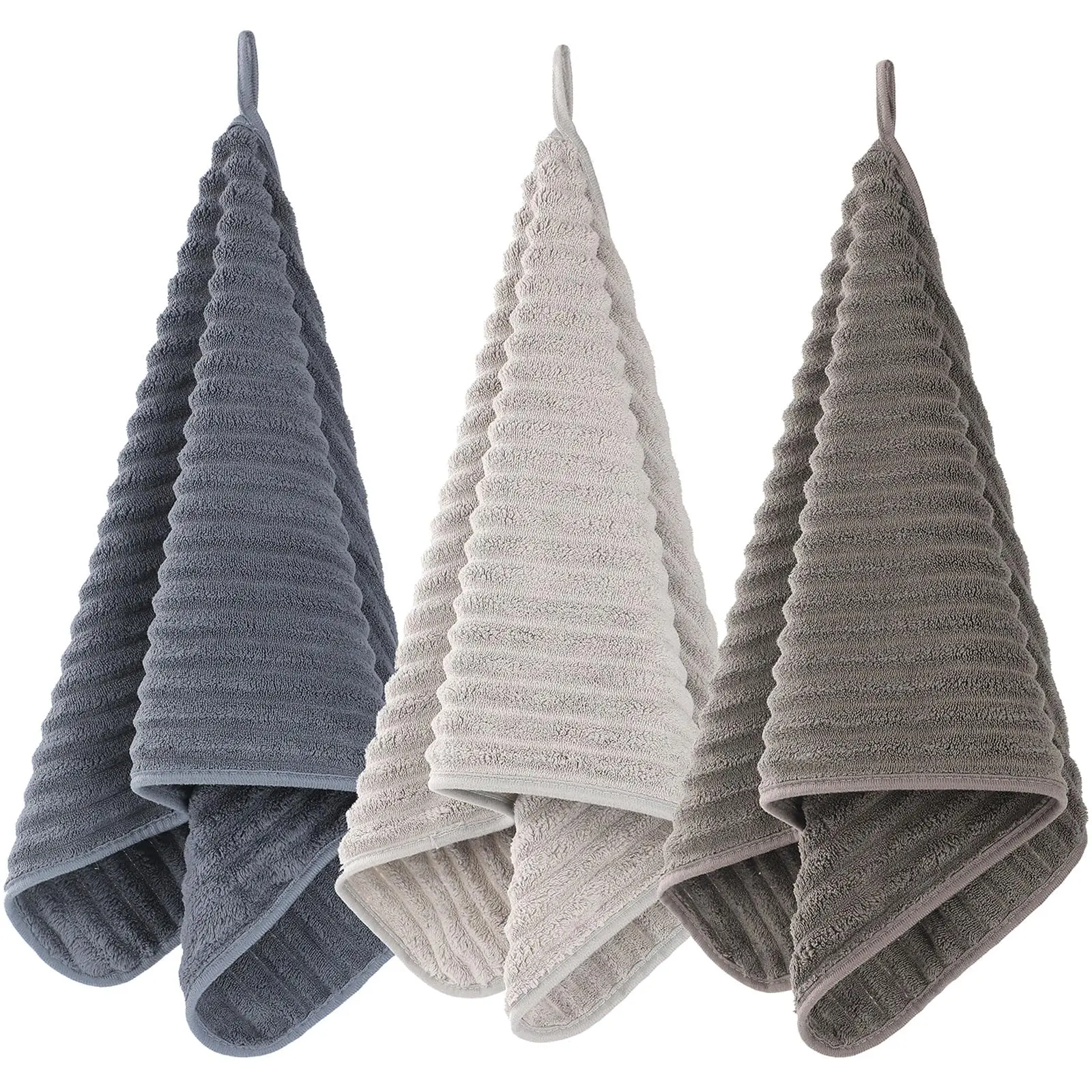 Luxury 3-Piece Quick-Dry Bath Towel Set – Ultra Soft Microfiber Towels for Bathroom, Pool, Gym & Travel – Elegant Twill Design