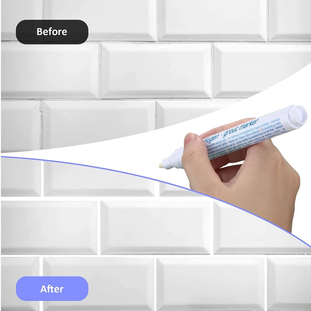 10 farben 1/2/4/10 Stücke Boden Fliesen Marker Stift Wand Mörtel Stift Wasserdicht für Keramik Küche Bad Naht Farbe Lücke Reparatur Werkzeuge – Detail 5
