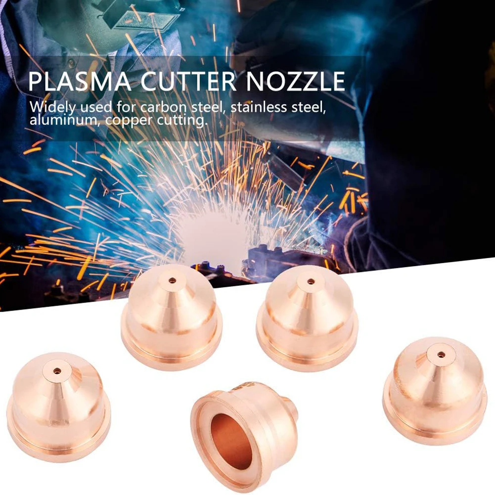 5Pcs 420169 Plasma Cutting Cutter Torch Tips For MAX125 Plasma Cutter Torch Machine Tellurium Copper Welding Nozzles 0.2-0.8Mpa